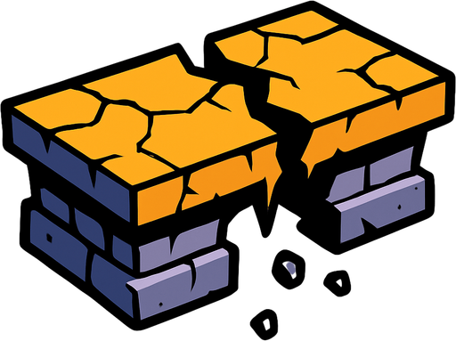 Platform break..
In-Game asset.  2d.  High contrast.  No shadows