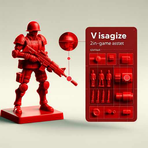 a red toy soldier Single Game Texture. In-Game asset. 2d. Blank background. High contrast. No shadows.