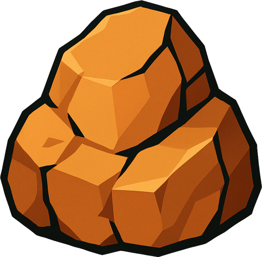 2d rock for game.
In-Game asset.  2d.  High contrast.  No shadows
