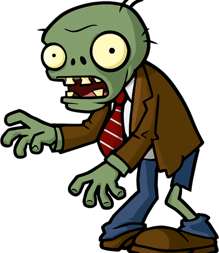 PLANT VS ZOMBİ DEKİ ZOMBİ.
In-Game asset.  2d.  High contrast.  No shadows