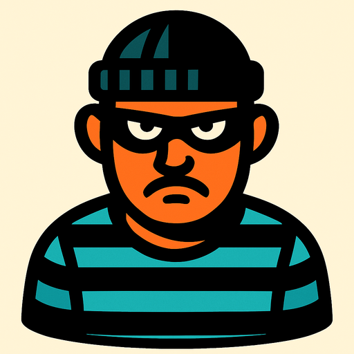 criminal.
In-Game asset.  2d.  High contrast.  No shadows