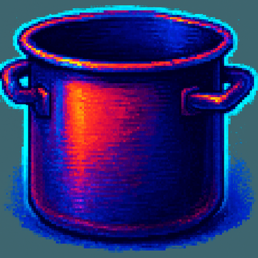 A large soup pot.
