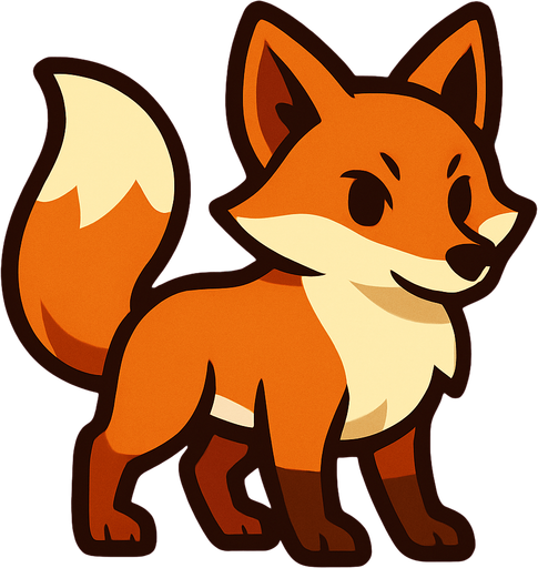 Fox.
In-Game asset.  2d.  High contrast.  No shadows