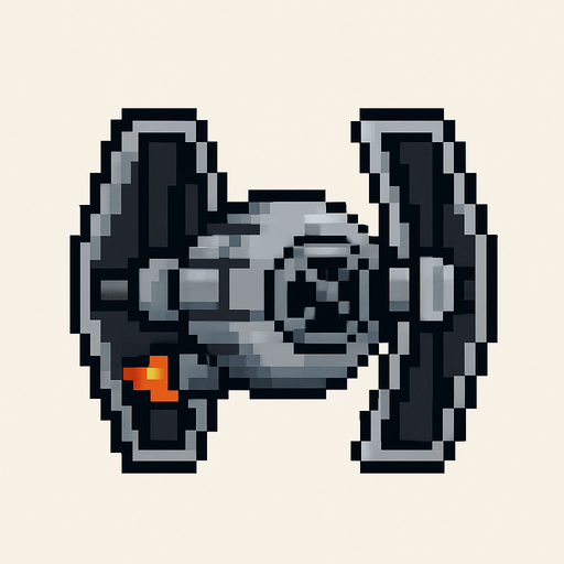 Make a star War flapy bird.
In-Game asset.  2d.  No shadows