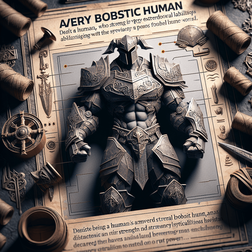 Hero.
Make an image of a hero of game who is a very strong human