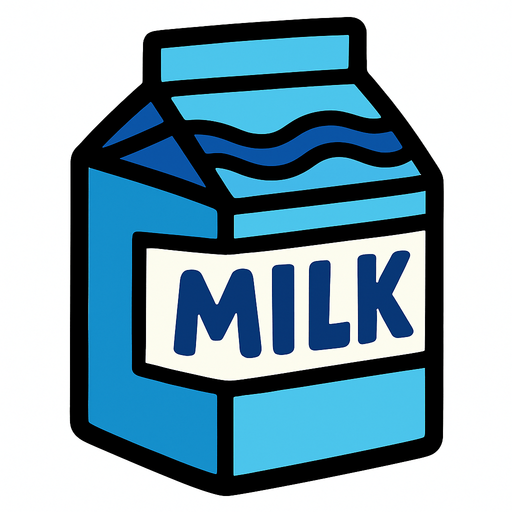 Milk.
In-Game asset.  2d.  High contrast.  No shadows