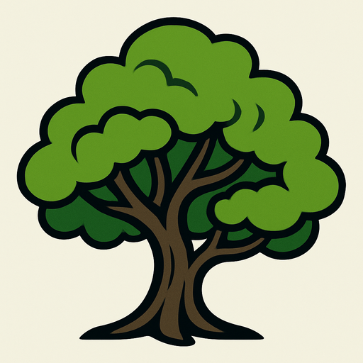 Tree 2d.
In-Game asset.  2d.  High contrast.  No shadows