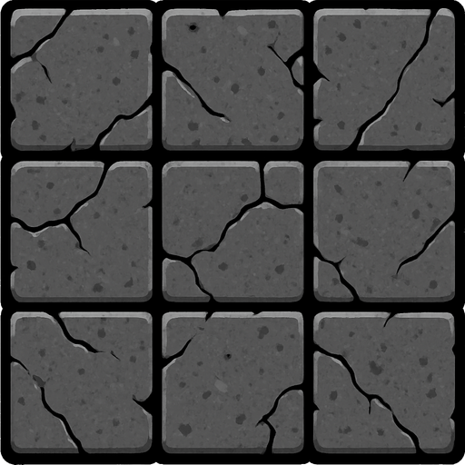 Make grey tiles.
In-Game asset.  2d.  High contrast.  No shadows