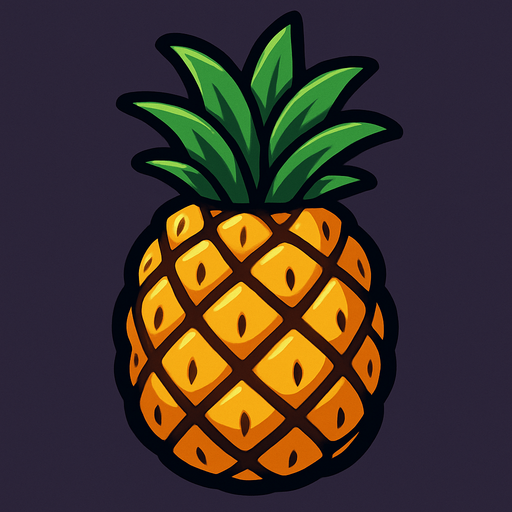 Pineaple.
In-Game asset.  2d.  High contrast.  No shadows