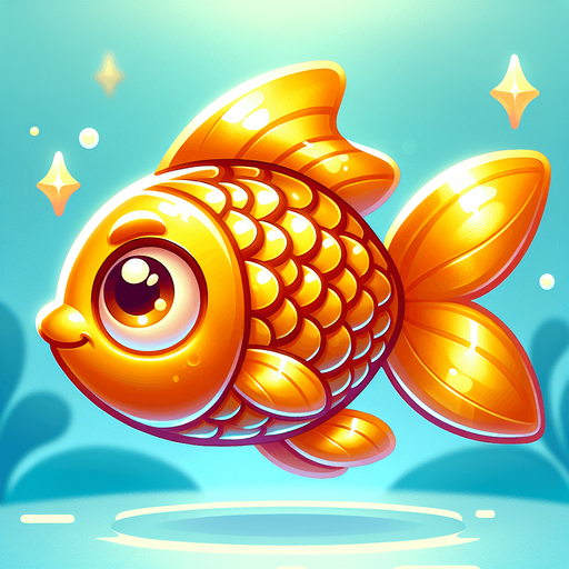 cartoon golden fish.
2D