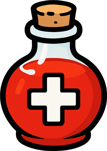 healtPoiton.
In-Game asset.  2d.  High contrast.  No shadows