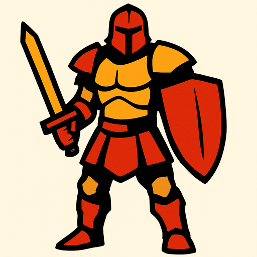 Warrior.
In-Game asset.  2d.  High contrast.  No shadows