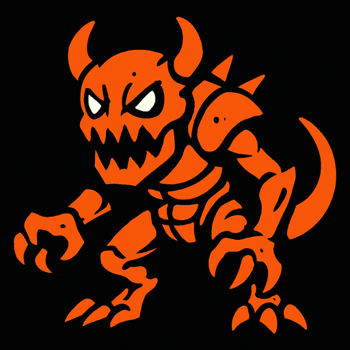 creature enemy.
In-Game asset.  2d.  High contrast.  No shadows