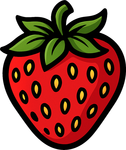 Çilek.
In-Game asset.  2d.  High contrast.  No shadows