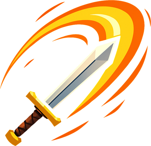 kılıç savurma efekti.
In-Game asset.  2d.  High contrast.  No shadows