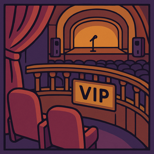 Vip box de una Sala de Conciertos Viviente.
In-Game asset.  2d.  High contrast.  No shadows