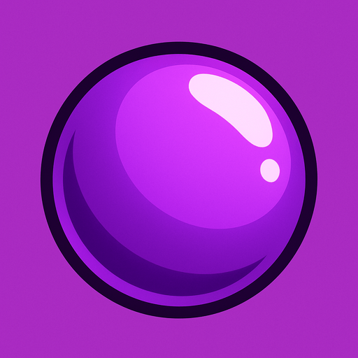 purpleBall.
In-Game asset.  2d.  High contrast.  No shadows