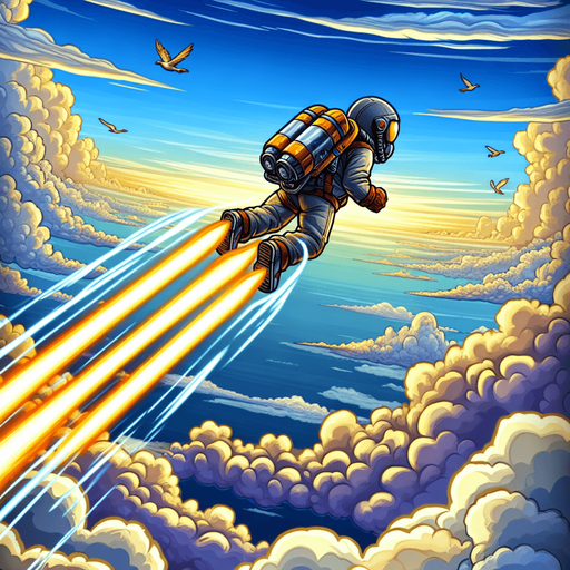 Fly Through Endless JetPack Adventure,Soaring Through the Sky
Single Game Texture.  In-Game asset.  2d.  .  High contrast.