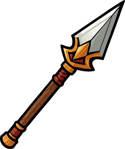 Una lanza para el guerrero.
In-Game asset.  2d.  High contrast.  No shadows