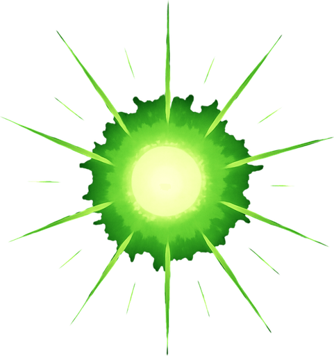 Radiation light effect for VFX.
In-Game asset.  2d.  High contrast.  No shadows