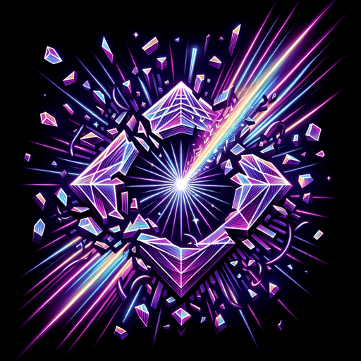 Shattered Prism Icon:

A cracked prism emitting chaotic light beams, symbolizing untapped magical potential..
Colors: Neon purple and silver with multicolored light fragments.