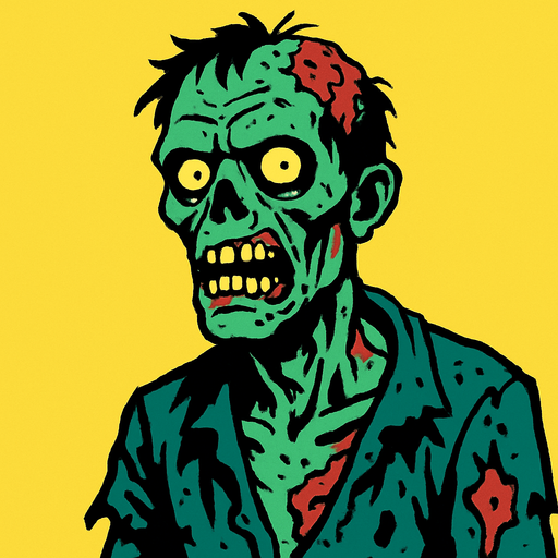 zombie.
2d.  High contrast.  No shadows