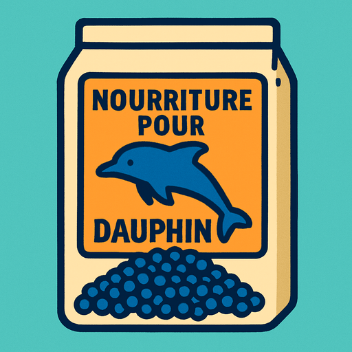 nourriture pour dauphins.
In-Game asset.  2d.  High contrast.  No shadows