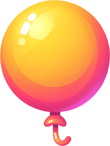 Balloon.
Single Game Texture. In-Game asset. 2d. Blank background. High contrast. No shadows.