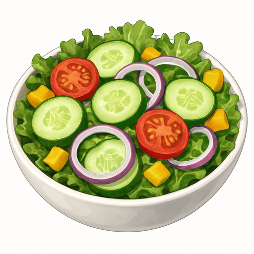 salad - Gerçekçi - Yazısız.
In-Game asset.  2d.  High contrast.  No shadows