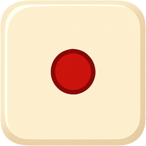 1 zarı. Deliği kırmızı. Kenarları yumuşatılmış (edge). Tek yüz..
In-Game asset.  2d.  High contrast.  No shadows. Casino