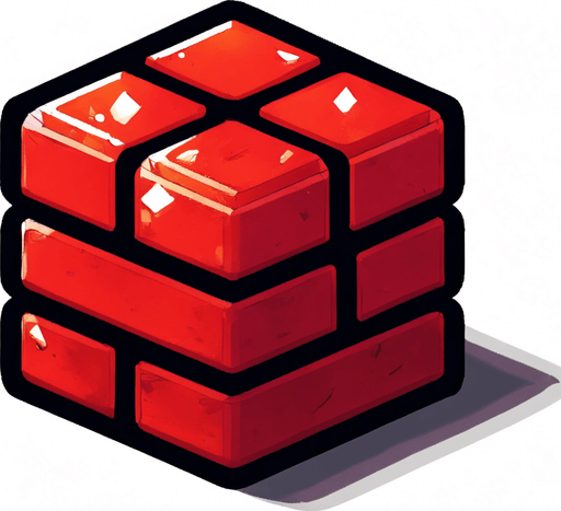 a silver brick block