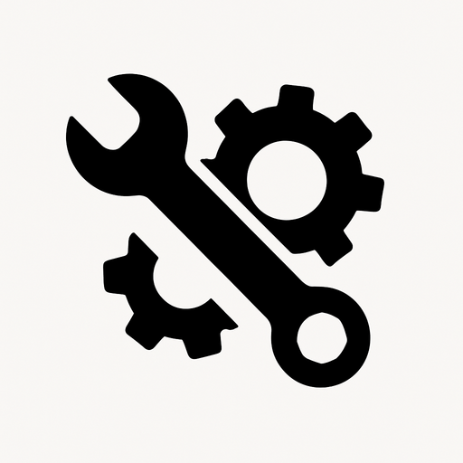 Minimalist mechanics icon.
In-Game asset.  2d.  High contrast.  No shadows