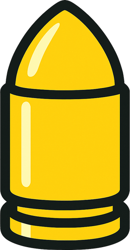 yellow bullet.
In-Game asset.  2d.  High contrast.  No shadows