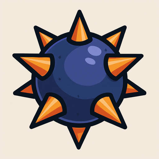 Spike ball.
In-Game asset.  2d.  High contrast.  No shadows
