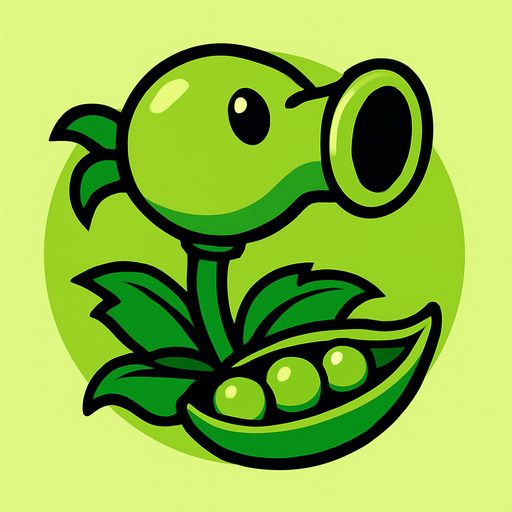 peashooterPod.
In-Game asset.  2d.  High contrast.  No shadows