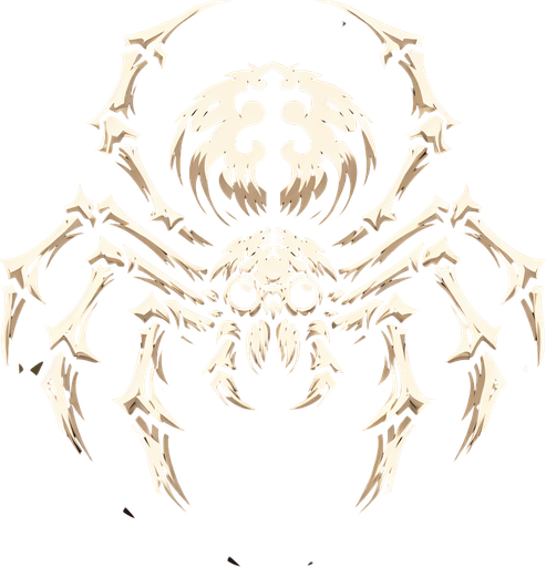 Canavar örüncek.
Single Game Texture.  In-Game asset.  2d.  Blank background.  High contrast.  No shadows