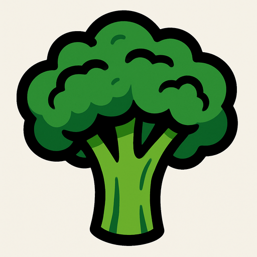 Broccoli.
In-Game asset.  2d.  High contrast.  No shadows