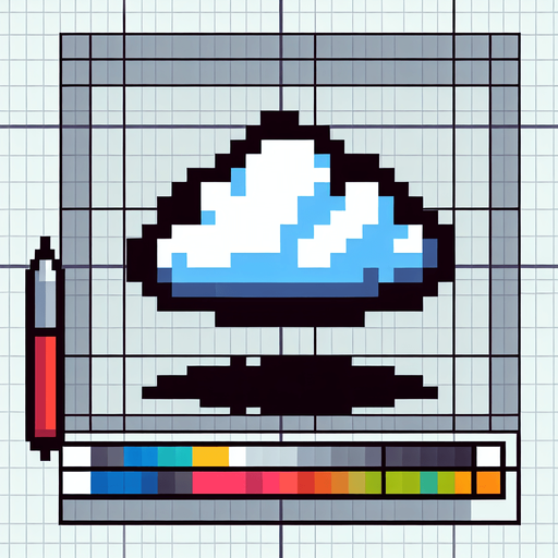 8 bit cartoon cloud. no shade. no shadow. Single Game Texture. In-Game asset. 2d. Blank background. High contrast. No shadows.