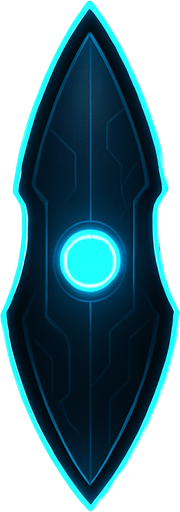 topdown view, sleek digital projectile, bright neon core, streamlined shape, subtle circuit-like lines, glowing edge, minimal futuristic design, fits motherboard environment.
In-Game asset.  2d.  High contrast.  No shadows