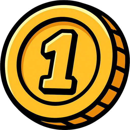 Coin.
In-Game asset.  2d.  High contrast.  No shadows