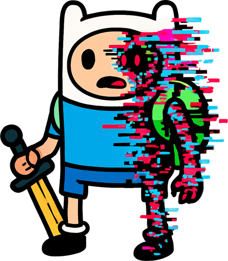 Pibby finn.
In-Game asset.  High contrast.  No shadows