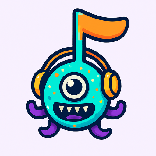 MÜZİK NOTASI ŞEKLİNDE BİR UZAYLI CANAVAR ÇİZ AMA BU KARAKTER PLAYER VE İSMİ COSMOS ONA GÖRE TASARLA. AYAKSIZ. dONT WRİTE TEXT İN TO İMAGE. NO BLACK
In-Game asset.  2d.  High contrast.  No shadows