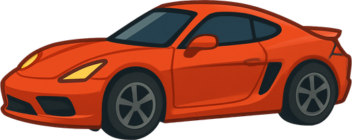 2d sports car body.
In-Game asset.  No shadows