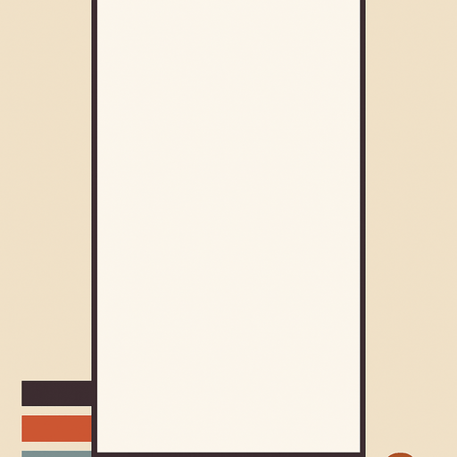 A vertical 9:16 canvas with a tall, centered rectangular frame that spans nearly the full height of the image. The rectangle should be slightly inset from the left and right edges, leaving narrow margins on both sides for potential decoration or UI elements. Add some of those decorations, but should be minimalistic an retro. No top or bottom space around the rectangle. The inner area of the rectangle represents the Tetris playfield and should be completely empty. No pieces, no textures—just a plain, well-defined rectangular play area with thin, unobtrusive borders..