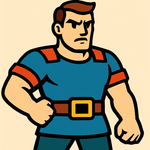 MAN.
In-Game asset.  2d.  High contrast.  No shadows
