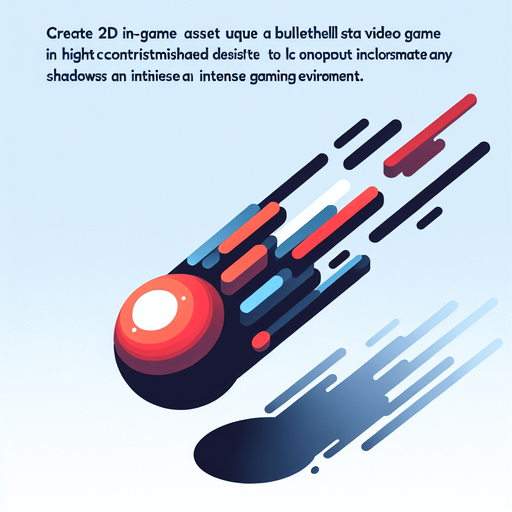 Bullet from bullethell
Single Game Texture. In-Game asset. 2d. Blank background. High contrast. No shadows.