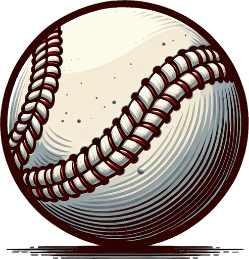 a baseball.
Single Game Texture.  In-Game asset.  2d.  Blank background.  High contrast.  No shadows