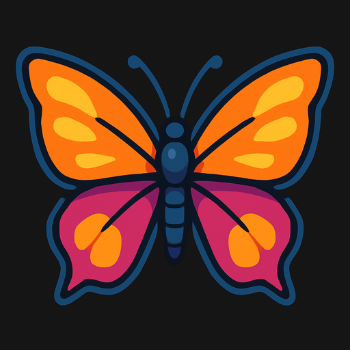 Butterfly.
In-Game asset.  2d.  High contrast.  No shadows