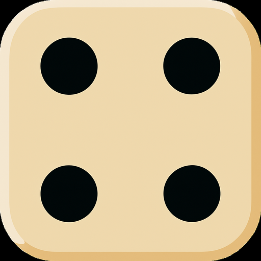 Zar 4 olsun. Deliklerinin içi dolu siyah olsun.