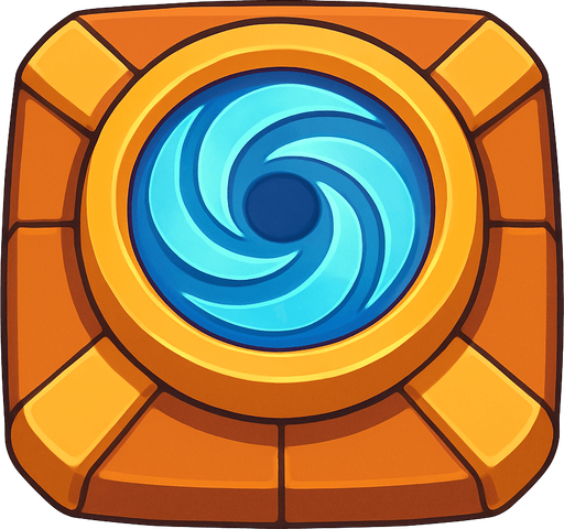 Crea la Torre Aura en un estilo 2D renderizado, limpio y cartoonish, con contornos claros y definidos, colores vibrantes con transiciones suaves, y sombreado que da volumen a sus superficies superiores.
La perspectiva debe ser VISTA CENITAL (totalmente desde arriba). Esto significa que la torre se verá como si estuviera siendo observada directamente desde arriba, con los detalles de su parte superior siendo prominentes.
Esta torre NO tiene un cañón direccional tradicional ni una base circular, su efecto es radial.
La torre debe tener un perfil bajo y la menor cantidad de relieve vertical posible para facilitar una rotación fluida en la animación, enfocándose en la parte superior de la estructura..
In-Game asset.  2d.  High contrast.  No shadows